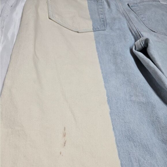 7FAM Alexa two tone high rise straight cropped jeans in Mulholland Drive 31 - Picture 12 of 15